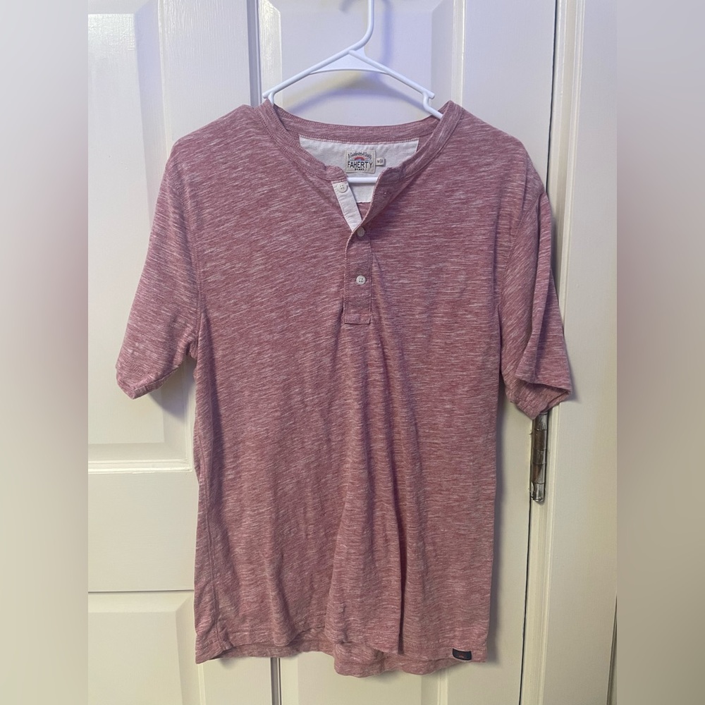 Faherty Henley Shirt Medium - image 1
